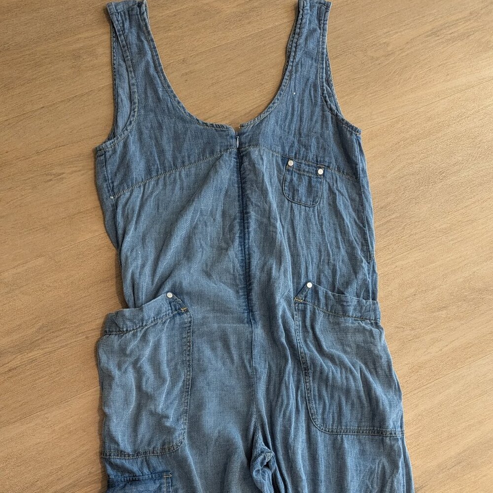 Anthropologie Pilcro Wide Leg Denim Jumpsuit (SMALL)